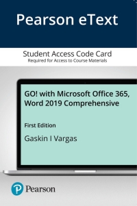 Cover image: GO! with Microsoft Office 365, Word 2019 Comprehensive 1st edition 9780136851141