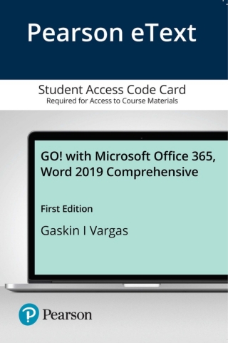 Cover image: GO! with Microsoft Office 365, Word 2019 Comprehensive 1st edition 9780136851141