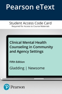 Cover image: Clinical Mental Health Counseling in Community and Agency Settings -- Pearson eText 5th edition 9780136851509