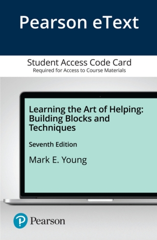 Cover image: Learning the Art of Helping: Building Blocks and Techniques -- Pearson eText 7th edition 9780136851912