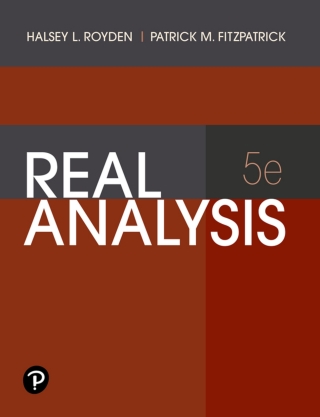 Cover image: Real Analysis (Pearson+) 5th edition 9780137906529