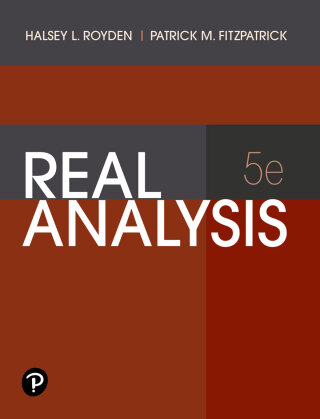 Cover image: Real Analysis 5th edition 9780137906529