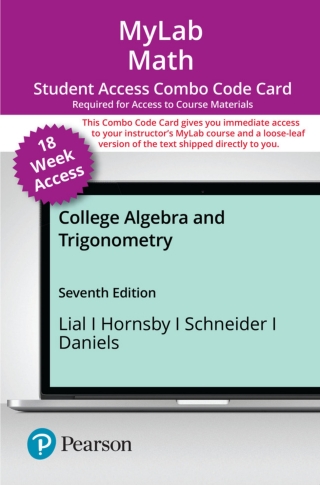 Cover image: MyLab Math with Pearson eText (up to 18-weeks) + Print Combo Access Code for College Algebra and Trigonometry 7th edition 9780136857204