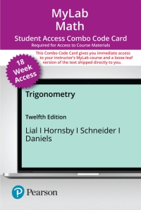 Cover image: MyLab Math with Pearson eText (up to 18-weeks) + Print Combo Access Code for Trigonometry 12th edition 9780136857631