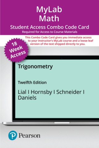 Cover image: MyLab Math with Pearson eText (up to 18-weeks) + Print Combo Access Code for Trigonometry 12th edition 9780136857631