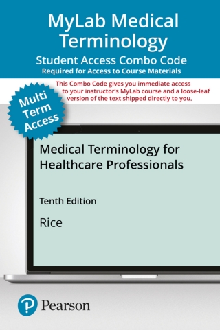 Cover image: MyLab Medical Terminology with Pearson eText + Print Combo Access Code for Medical Terminology for Healthcare Professionals 10th edition 9780136857907