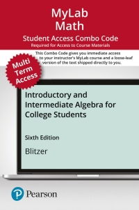 Cover image: MyLab Math with Pearson eText (up to 24 months) + Print Combo Access Code for Introductory and Intermediate Algebra for College Students 6th edition 9780136858133