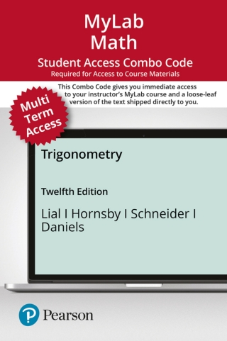Cover image: MyLab Math with Pearson eText (up to 24 months) + Print Combo Access Code for Trigonometry 12th edition 9780136858225
