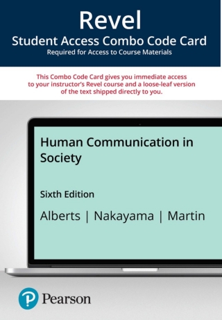 Cover image: Revel + Print Combo Access Code for Human Communication in Society 6th edition 9780136863731