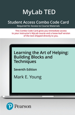 Cover image: MyLab Education with Pearson eText + Print Combo Access Code for Learning the Art of Helping: Building Blocks and Techniques 7th edition 9780136866336