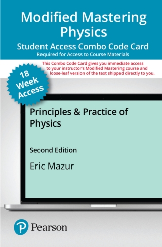 Cover image: Mastering Physics with Pearson eText (up to 18-weeks) + Print Combo Access Code for Principles & Practice of Physics 2nd edition