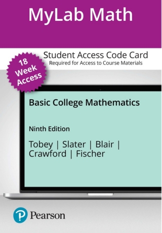 Cover image: MyLab Math with Pearson eText Access Code for Basic College Mathematics 9th edition 9780136871552