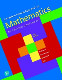 Cover image: Problem Solving Approach to Mathematics for Elementary School Teachers, A (Pearson+) 13th edition 9780135184172