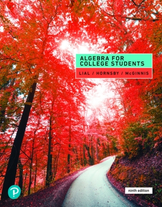 Cover image: Algebra for College Students (Pearson+) 9th edition 9780135160664