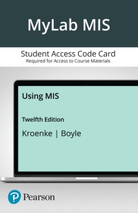 Cover image: MyLab MIS with Pearson eText Access Code for Using MIS 12th edition 9780136921424