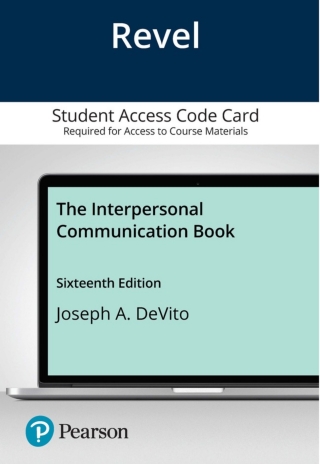 Cover image: Revel Access Code for The Interpersonal Communication Book 16th edition 9780136968221