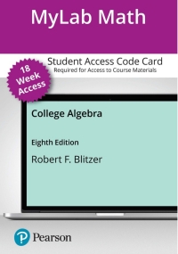 Cover image: MyLab Math with Pearson eText Access Code for College Algebra 8th edition 9780136970613