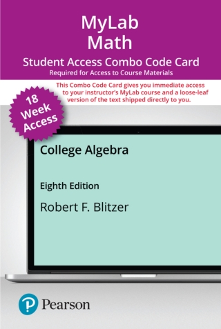 Cover image: MyLab Math with Pearson eText + Print Combo Access Code for College Algebra 8th edition 9780136970767