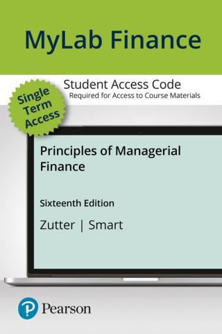 Cover image: MyLab Finance with Pearson eText Access Code for Principles of Managerial Finance 16th edition 9780136971238