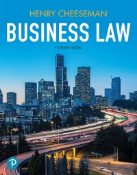 Cover image: Business Law (Pearson+) 11th edition 9780136828075