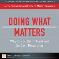 Imagen de portada: Doing What Matters 1st edition 9780137060504