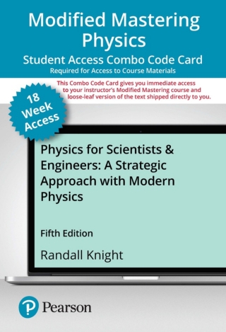 Cover image: Mastering Physics with Pearson eText (up to 18-weeks) + Print Combo Access Code for Physics for Scientists and Engineers: A Strategic Approach with Modern Physics 5th edition 9780137319503
