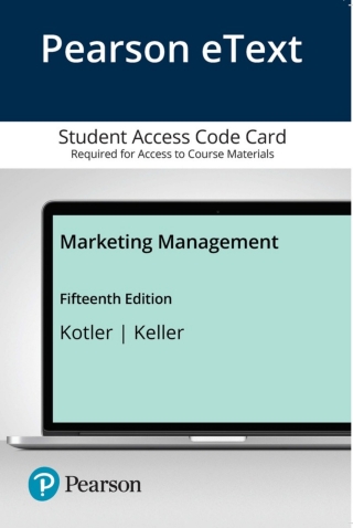 Cover image: Pearson eText Marketing Management -- Access Card 15th edition 9780137321582