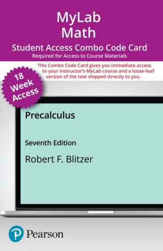 Cover image: MyLab Math with Pearson eText (up to 18-weeks) + Print Combo Access Code for Precalculus 7th edition 9780137321636