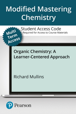 Cover image: Mastering Chemistry with Pearson eText Access Code (24 Months) for Organic Chemistry: A Learner Centered Approach 1st edition 9780137369287
