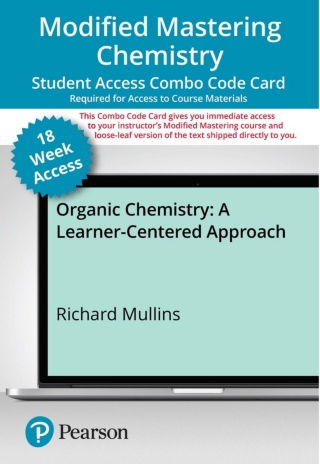 Cover image: Mastering Chemistry with Pearson eText + Print Combo Access Code (18 Weeks) for Organic Chemistry: A Learner Centered Approach 1st edition 9780137369386