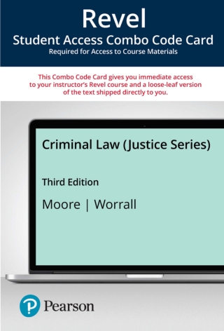 Cover image: Revel + Print Combo Access Code for Criminal Law (Justice Series) 3rd edition 9780137370207