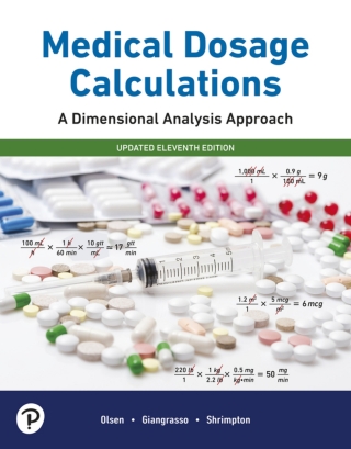 Cover image: Medical Dosage Calculations: A Dimensional Analysis Approach, Updated Edition (Pearson+) 11th edition 9780136877127