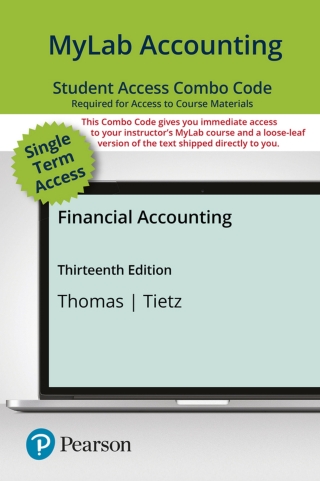 Cover image: MyLab Accounting with Pearson eText + Print Combo Access Code for Financial Accounting 13th edition 9780137386130