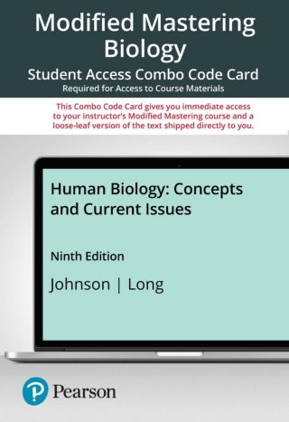Cover image: Mastering Biology with Pearson eText + Print Combo Access Code for Human Biology: Concepts and Current Issues 9th edition 9780137387311
