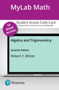 Cover image: MyLab Math with Pearson eText Access Code for Algebra and Trigonometry 7th edition 9780137394050