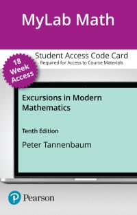 Cover image: MyLab Math with Pearson eText Access Code for Excursions in Modern Mathematics 10th edition 9780137417438