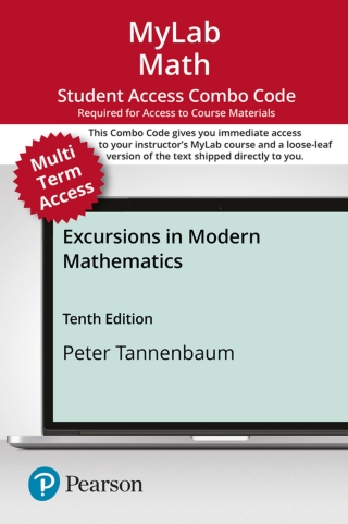 Cover image: MyLab Math with Pearson eText + Print Combo Access Code for Excursions in Modern Mathematics 10th edition 9780137423330