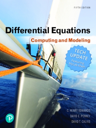 Cover image: Differential Equations: Computing and Modeling, Tech Update (Pearson+) 5th edition 9780134873039