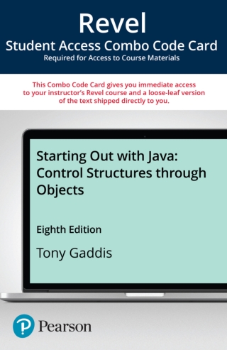Cover image: Revel + Print Combo Access Code for Starting Out With Java: Control Structures through Objects 8th edition