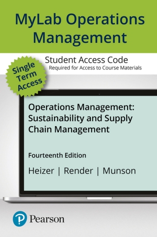 Cover image: MyLab Operations Management with Pearson eText Access Code for Operations Management: Sustainability and Supply Chain Management 14th edition 9780137476411