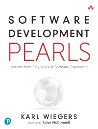 Cover image: Software Development Pearls 1st edition 9780137487776