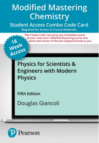 Cover image: Mastering Physics with Pearson eText + Print Combo Access Code (18 Weeks) for Physics for Scientists & Engineers 5th edition 9780137504299