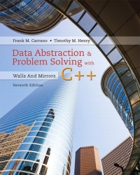 Cover image: Data Abstraction & Problem Solving with C++: Walls and Mirrors (Pearson+) 7th edition 9780134463971