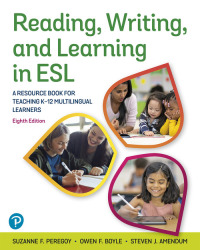 Cover image: Reading, Writing, and Learning in ESL 8th edition 9780137535477