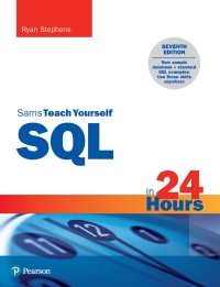 Cover image: SQL in 24 Hours, Sams Teach Yourself 7th edition 9780137543120