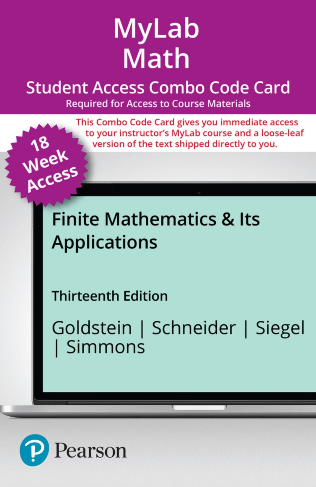 MyLab Math with Pearson eText + Print Combo Access Code for Finite Mathematics & Its Applications 13th Edition