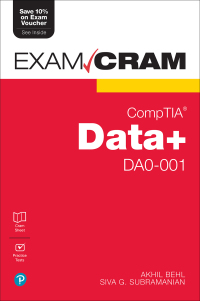 Immagine di copertina: CompTIA Data+ DA0-001 Exam Cram 1st edition 9780137637294