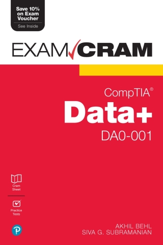 Imagen de portada: CompTIA Data+ DA0-001 Exam Cram 1st edition 9780137637294