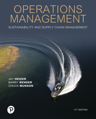 Cover image: Operations Management: Sustainability and Supply Chain Management 14th edition 9780137476442