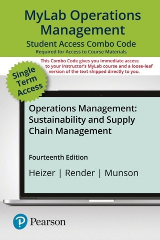 Cover image: MyLab Operations Management with Pearson eText + Print Combo Access Code for Operations Management: Sustainability and Supply Chain Management 14th edition 9780137649464